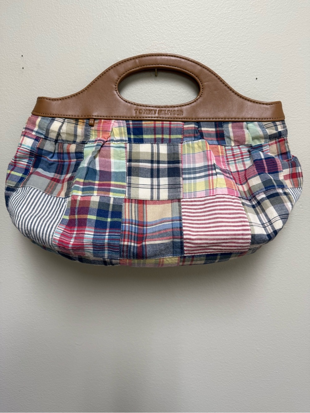Tommy Hilfiger Vintage Women’s Patchwork Plaid Handbag.